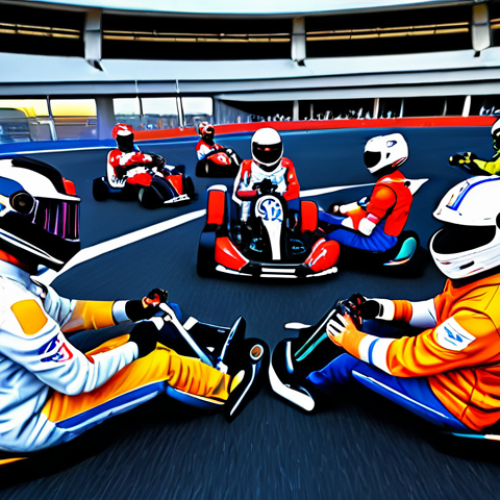 **

"A vibrant scene from a Kart Rider global gathering, showcasing diverse players from around the world interacting and celebrating, with a backdrop of futuristic racing maps and innovative kart designs. Focus on camaraderie, teamwork, and the excitement of the game. Safe for work, appropriate content, fully clothed, professional, family-friendly, perfect anatomy, correct proportions, natural pose, well-formed hands, proper finger count, natural body proportions."

**