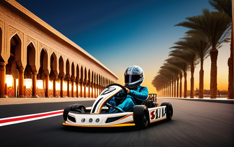 카트라이더 유저 피드백 반영 사례 - **Prompt:** A dynamic, wide shot of a male or female kart racer, mid-race, expertly navigating a win...