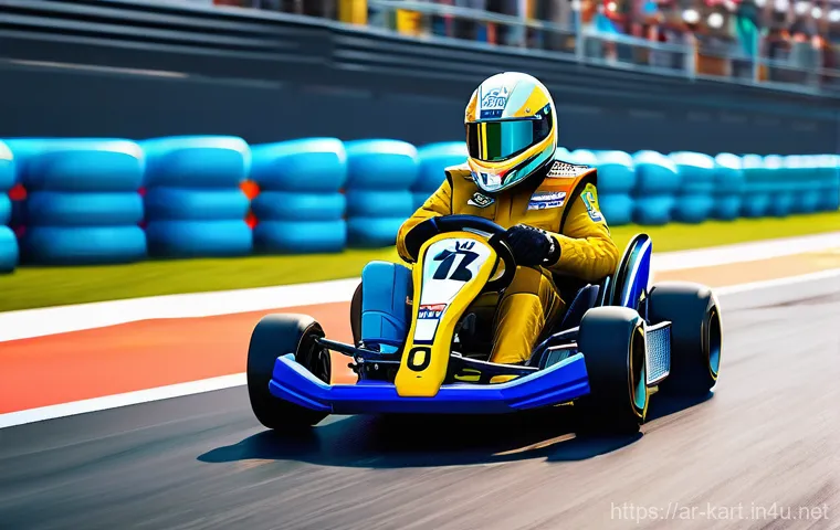 카트라이더 전설 트랙의 비밀 - **Prompt:** "A mid-race scene on a KartRider track where a nimble racing kart is discovering and ent... 카트라이더 전설 트랙의 비밀 - **Prompt:** "A mid-race scene on a KartRider track where a nimble racing kart is discovering and ent...