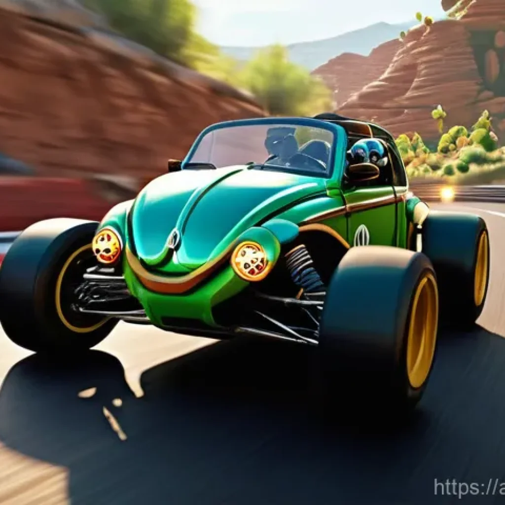 카트라이더 신규 업데이트와 팬아트 대회의 조합 - **Dynamic Race in Thorn Beast Pass:**
    "A thrilling, high-speed racing scene in 'KartRider Rush+'...