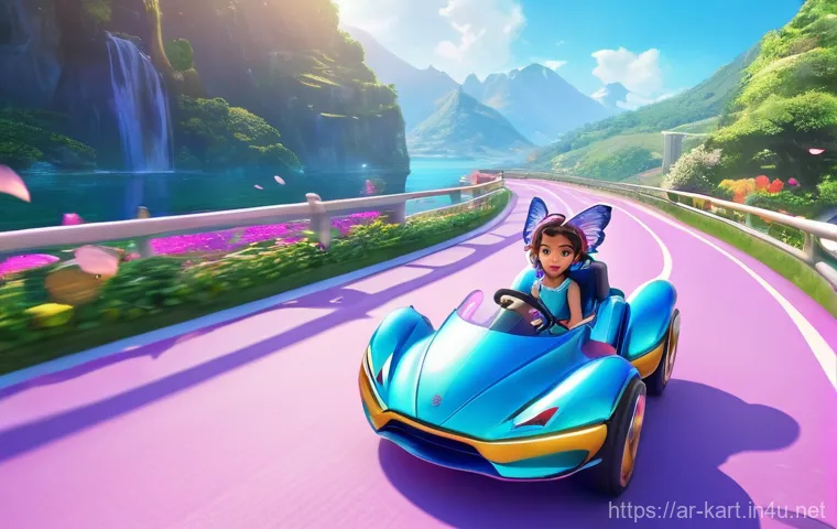 카트라이더 신규 업데이트와 팬아트 대회의 조합 - **Dynamic Race in Thorn Beast Pass:**
    "A thrilling, high-speed racing scene in 'KartRider Rush+'...