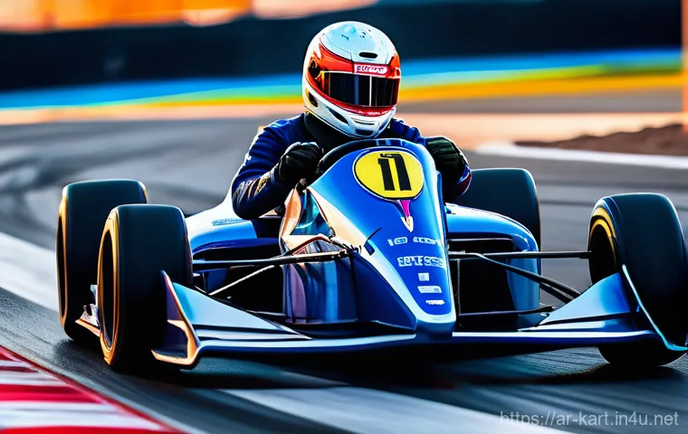 카트라이더 초보자를 위한 트랙별 공략 - **Prompt 1: Mastering the Apex on a Technical Kart Racing Track**
    A focused professional kart ra...