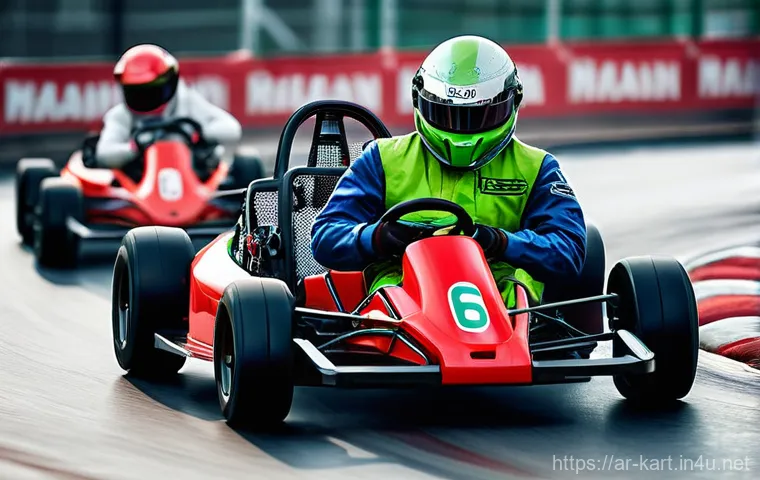 카트라이더 초보자를 위한 트랙별 공략 - **Prompt 2: Discovery of a Hidden Shortcut on a Mountainous Kart Track**
    An adventurous female k...