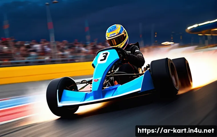카트라이더 숨겨진 팁 모음 - **Prompt: The Apex Drifter**
    "A highly skilled kart racer, clad in a sleek, futuristic full-body...