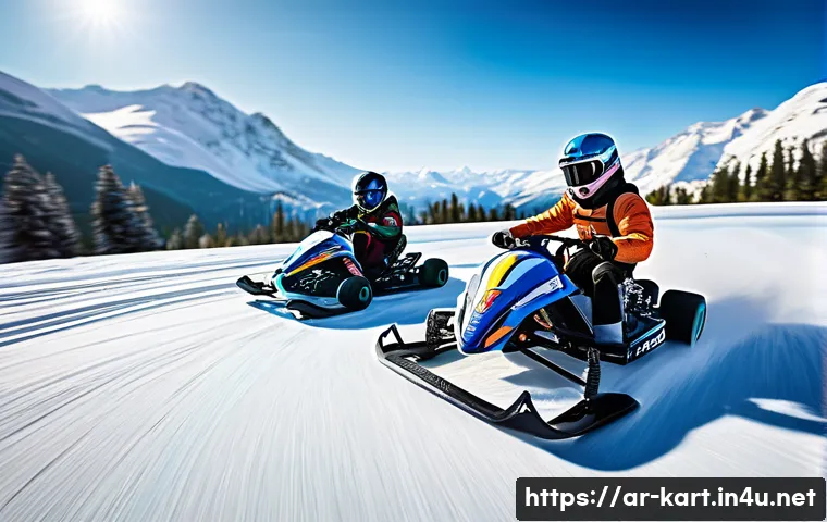 카트라이더 신규 업데이트와 드리프트 조언 - A dynamic, action-packed wide shot of several diverse KartRider characters racing their highly custo...