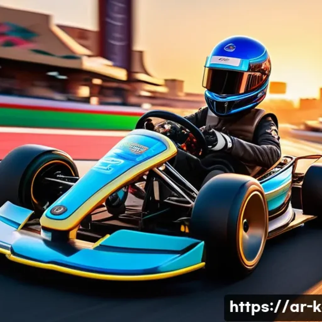 카트라이더 스토리 모드 플레이 팁 - A dynamic and colorful KartRider racing scene set in a vibrant Middle Eastern cityscape during sunse...