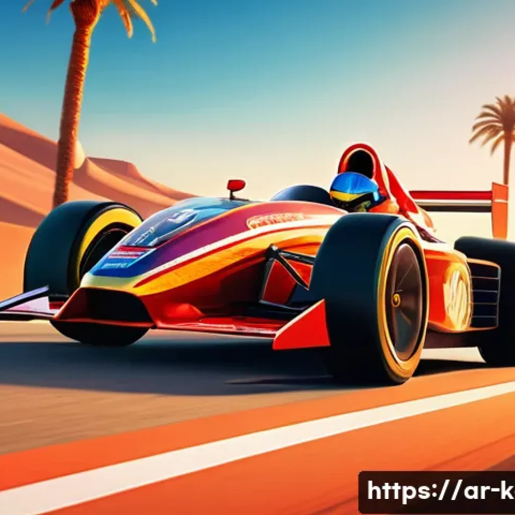 카트라이더 초보 유저에게 유용한 가이드 - A dynamic, vibrant racing character named "Speedster," depicted as a young Arabic male racer wearing...