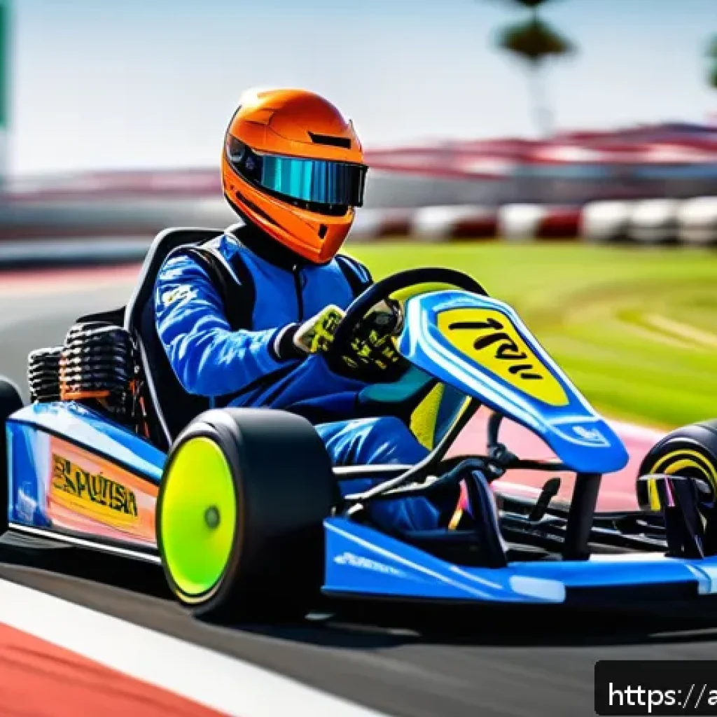 카트라이더 아이템 합성 노하우 - A dynamic racing scene in KartRider featuring a sleek kart equipped with a combination of speed-boos...