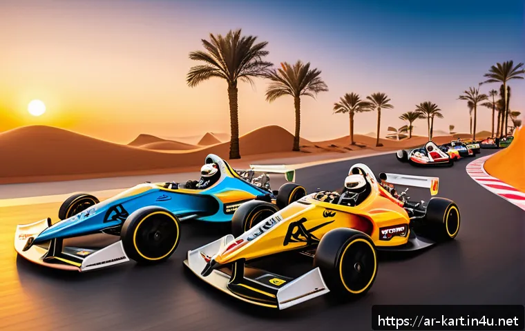 카트라이더 베스트 공략 추천 - A dynamic and colorful KartRider racing scene set on a sharp-curved, intricate map inspired by Middl...