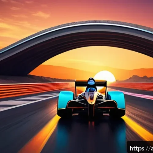 Home 33 카트라이더 신규 트랙 모음 - A dynamic racing track scene set in a futuristic urban environment inspired by Middle Eastern archit...